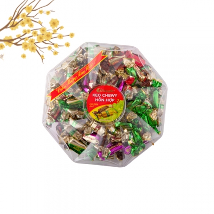 KẸO CHEWY HỖN HỢP HỘP TRÒN 300g